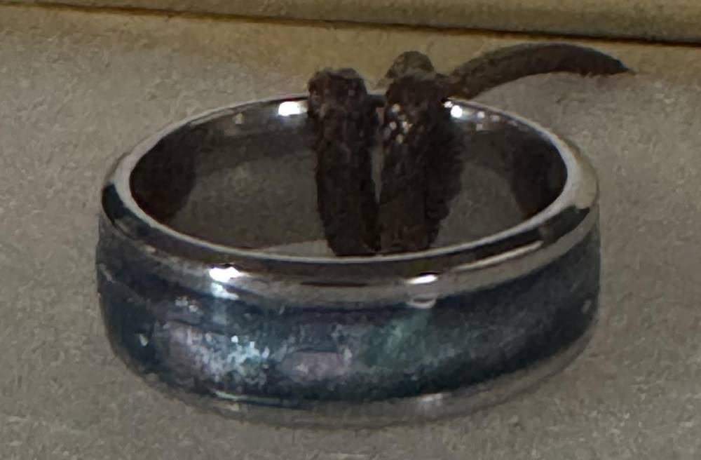 Shimmering Ocean Blue Handmade Ring  Handcrafted Tribute. Eternal Brilliance.
