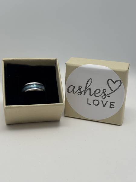 Shimmering Ocean Blue Handmade Ring  Handcrafted Tribute. Eternal Brilliance
