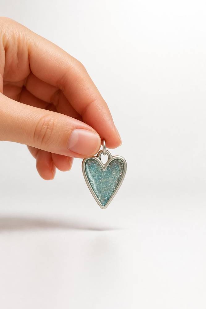 Blue heart pendant
